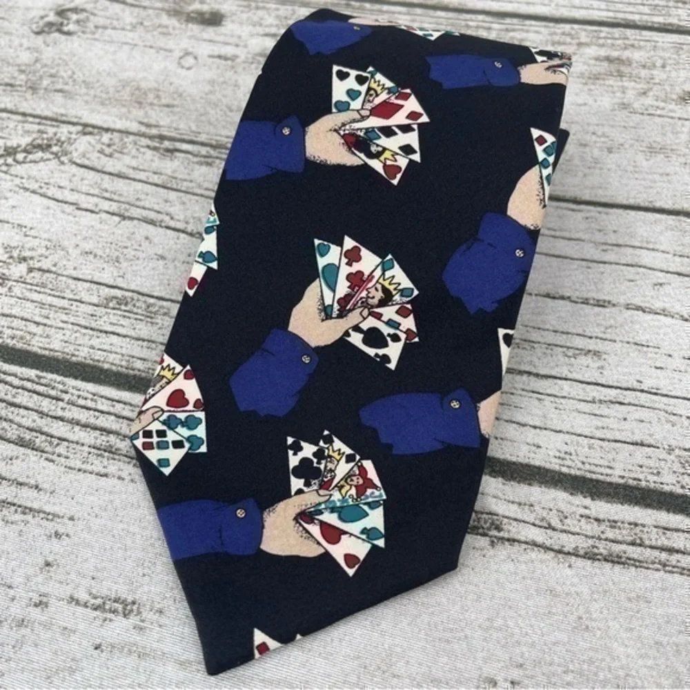 Vintage Perry Ellis Portfolio Tie playing cards